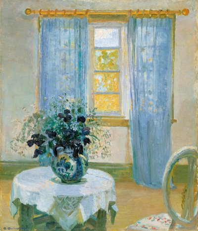 Intérieur avec clématites - Anna Ancher